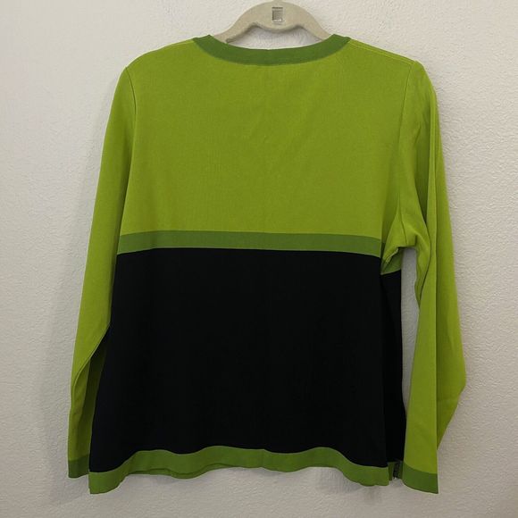 Misook Cardigan Womens Large Petite Knit Green - Picture 2 of 7